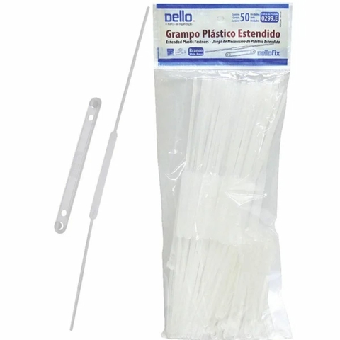 Grampo Trilho de Plástico Estendido Pct com 50 unidades- Dello