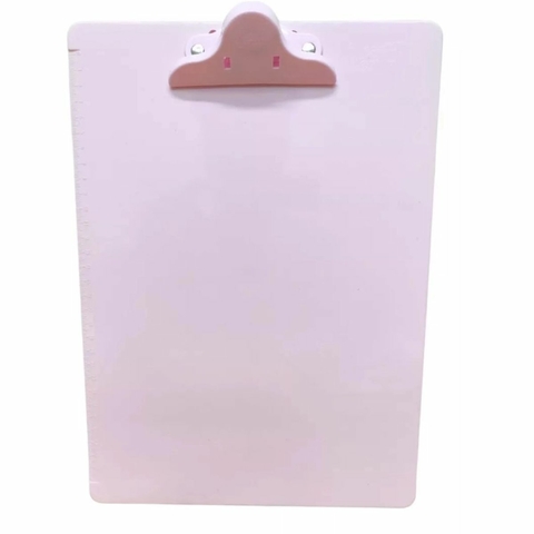 Prancheta Ofício Acrílico Plástico Rosa Pastel Radex