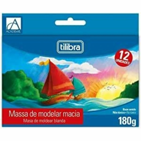 Massa para Modelar 180g 12 Cores- Tilibra