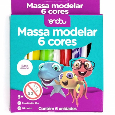 Massa para Modelar 90g 06 Cores- Onda
