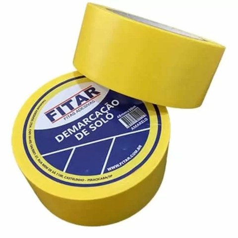 Fita para Demarcação de Solo Amarela 48mm x 30m - Fitar
