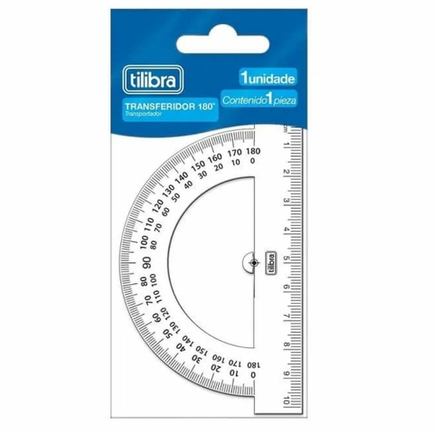 Transferidor Transparente 180 - Tilibra