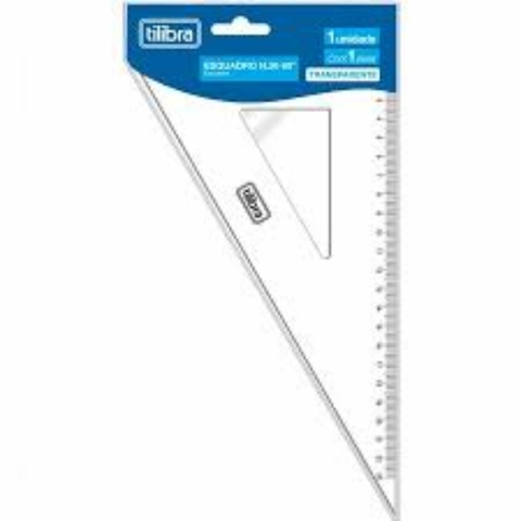 Esquadro Escolar Transparente N.21 60 Graus - Tilibra