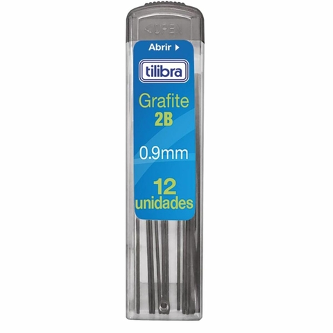 Grafite 0.9mm 2B 1 tubo com 12 minas - Tilibra