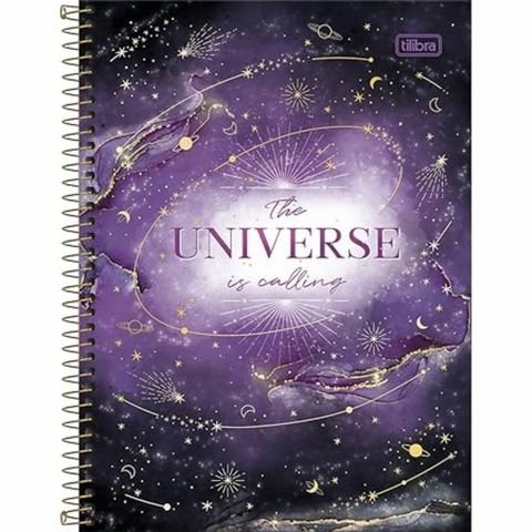 Caderno Espiral cd Universitário 10 Mat Cosmic Magic 160 fl
