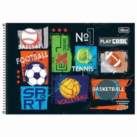Caderno de Desenho Espiral D+ Masculino 96 folhas - Tilibra