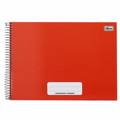 Caderno de Desenho Capa Dura Vermelha Tilibra 80 folhas