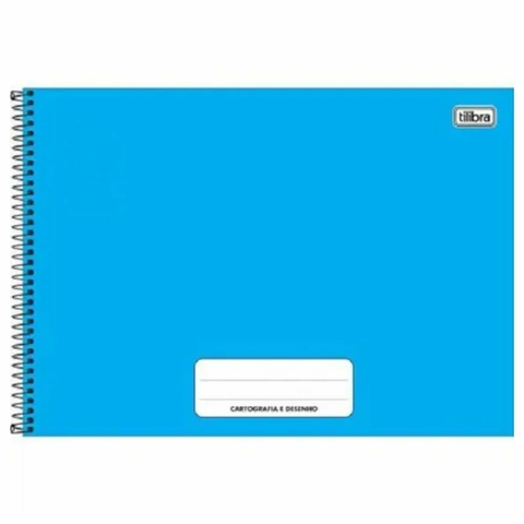 Caderno de Desenho Capa Dura Azul Tilibra 80 folhas