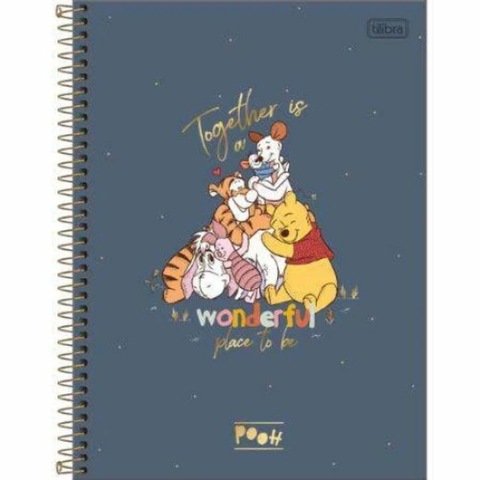 Caderno Espiral Capa Dura 1/4 80 fls Pooh Tilibra
