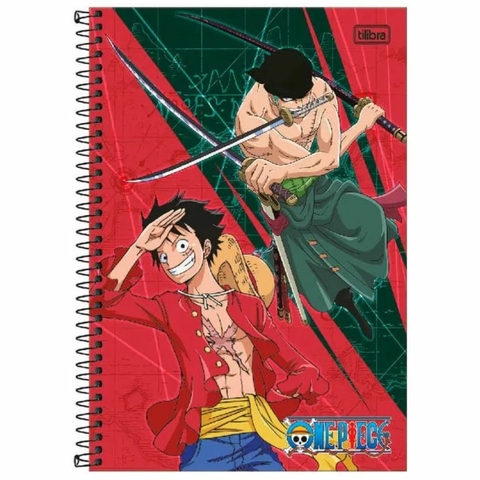 Caderno Espiral CD Universitário 1 Matéria One Piece 80 Fls