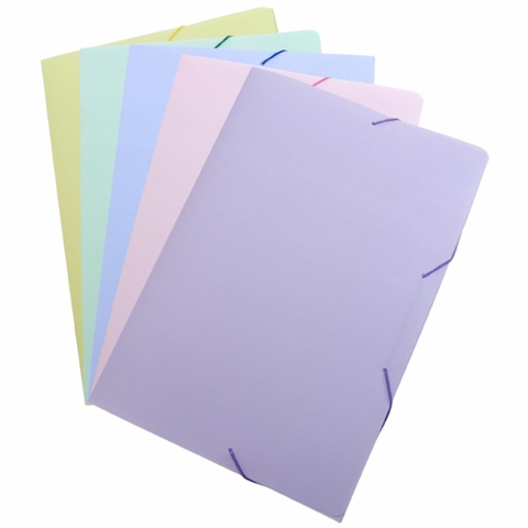 Pasta com Elástico 1 cm Ofício Serena Pastel Cores Sortidas