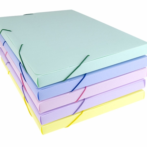 Pasta com Elástico 2 cm Ofício Serena Pastel Cores Sortidas