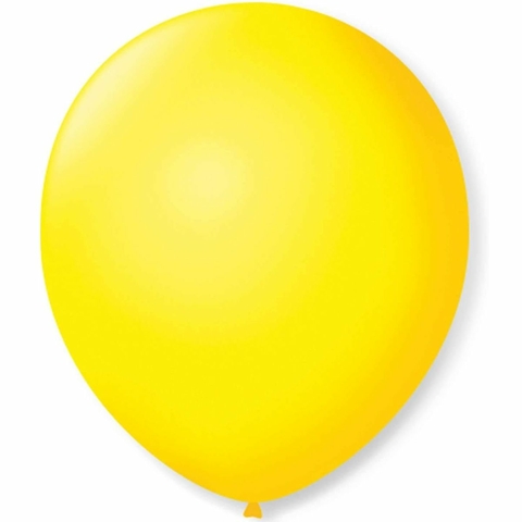 Bola de Soprar Lisa pacote com 50 unidades Nº 09 Amarela