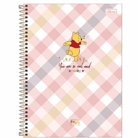 Caderno Universitário Espiral Pooh 1x1 80 fls Tilibra
