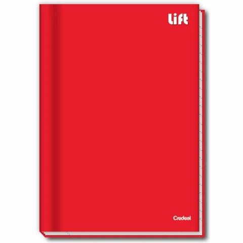 Caderno Brochurão Grande Lift Vermelho 96 Fls- Credeal