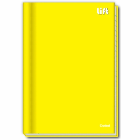 Caderno Brochurão Grande Lift Amarelo 96 Fls- Credeal