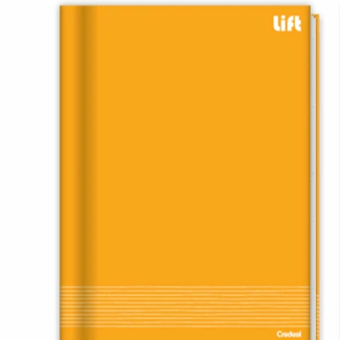 Caderno Brochurão Grande Lift Laranja 96 Fls- Credeal