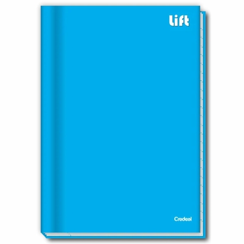 Caderno Brochura Costurado 1/4 CD 96 fls Lift Azul Credeal
