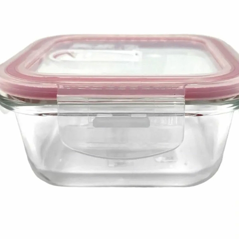 Pote de Vidro Hermético Quadrado 520 ml Plasvale