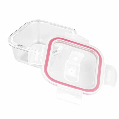 Pote de Vidro Hermético Quadrado 320 ml Plasvale