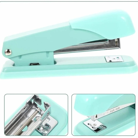 Grampeador de Mesa Candy Color Verde Grampeia Até 25 folhas