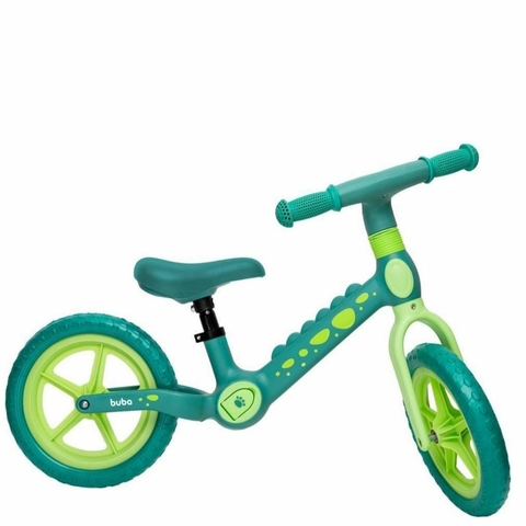 Bicicleta De Equilíbrio Dino Verde Bike S/ Pedal Bebê Buba