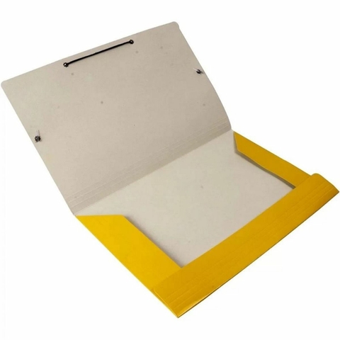 Pasta com Elástico de Papelão Amarela