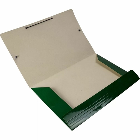 Pasta com Elástico de Papelão Verde