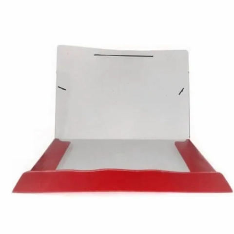 Pasta com Elástico de Papalão Vermelha