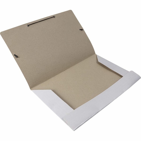 Pasta com Elástico de Papelão Branca