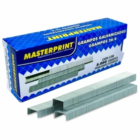 Grampo Galvanizado para Grampeador 26/6 caixa Com 5000 un