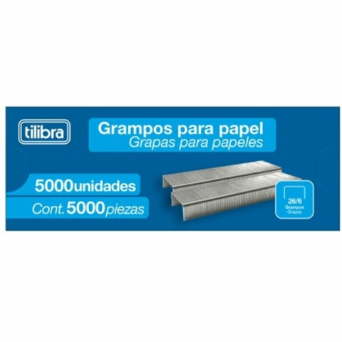 Grampo para Grampeador 26/6 caixa com 5000 Tilibra