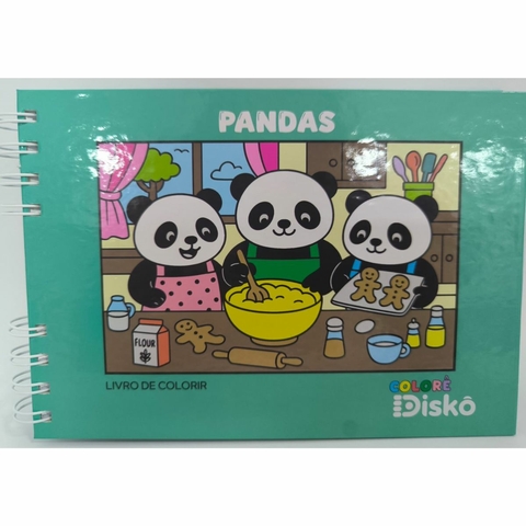 Livro de colorir Bobbie Goods Panda Wire-o Capa Dura Disko