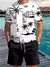 Verão 2 peça casual todos os dias masculino manga curta shorts conjunto havaiano impressão camiseta masculina esportes ao ar livre conjuntos de shorts de praia masculino - WA IMPORTES