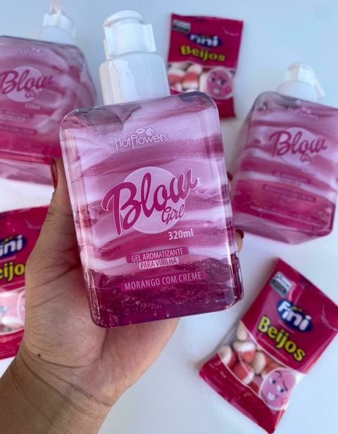 Blow Girl Gel Aromatizante Beijável Para Virilha 320ml Hot Flowers