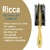 Escova de Cabelo Meia Lua em Madeira e Nylon Ricca - comprar online