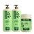 Kit Shampoo Condicionador e Máscara Antiqueda Jaborandi Crescimento do Cabelo Bio Extratus 1L