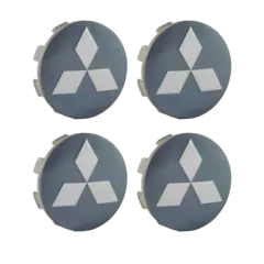 Jogo de Calota Central Tampa Miolo De Roda Mitsubishi L200 Triton Grafite