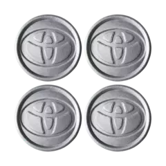 Jogo de Calota Central Tampa Miolo De Roda Toyota 05/09 Prata