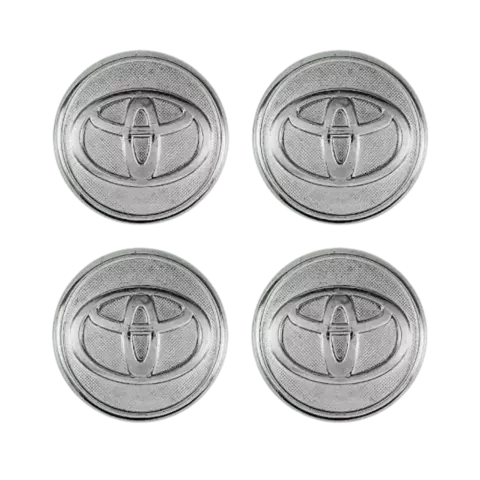 Jogo de Calota Central Tampa Miolo De Roda Toyota 10/11 Cromada