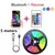Bluetooth LED Lights Strip 5050, Smart App, Controle remoto, Lâmpada de diodo f na internet