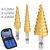 Hss aço titânio revestido passo brocas 3-12mm 4-12mm 4-20mm passo cone ferrame - loja online