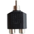 Adaptador RCA x 2 jack RCA fêmea niquelado na internet