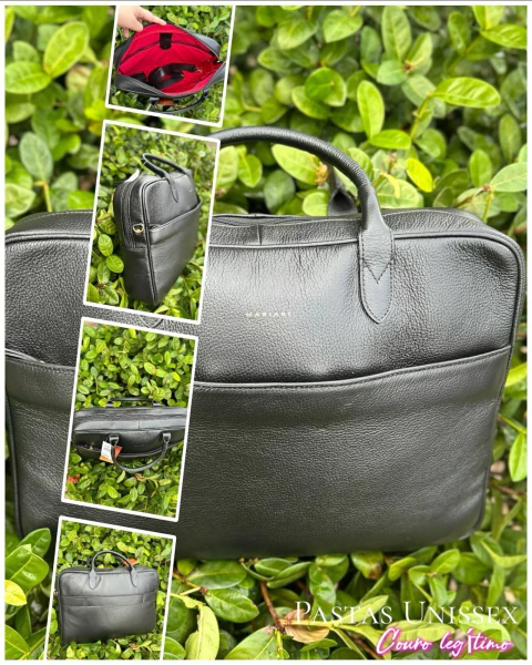 Pasta em Couro Legítimo Mariart com Alça Transversal - comprar online