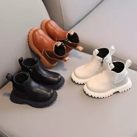 Bota Infantil Couro Elástico
