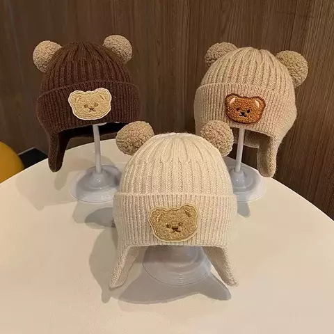 Gorro Infantil de Lã Ursinho