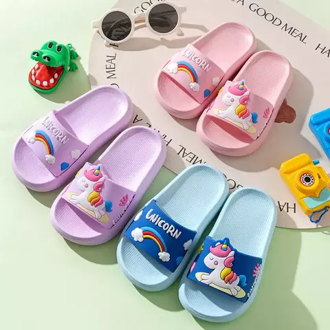 Chinelo Infantil Unicórnio Arco-Íris