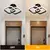 Plafon LED Moderno de Teto Quadrado Duplo – Design Geométrico Minimalista
