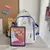 Mochila Estilo Coreano Nylon – Bolsa Grande Feminina para Escola, Viagem e Dia a Dia - Sarang Pop