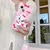 Capinha Marie Gato 3D Kawaii com Pingente – Capa de Silicone para iPhone 12 ao 16 Pro Max